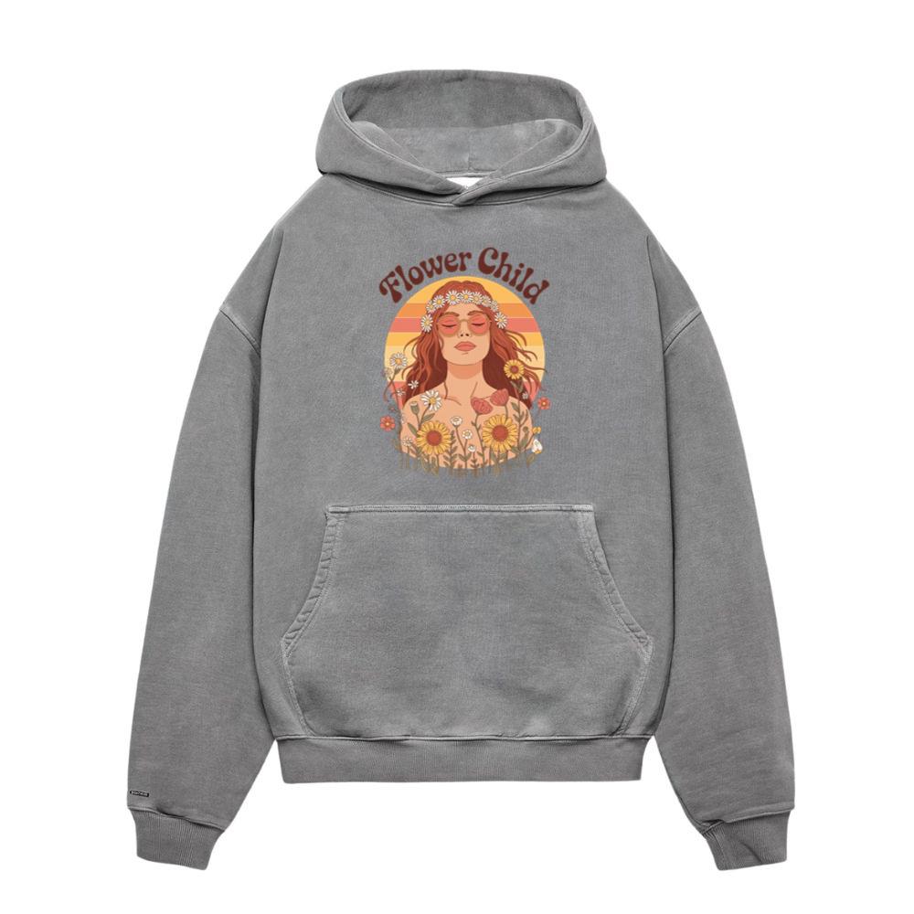 Flower Child Hippie Girl Retro Floral Graphic