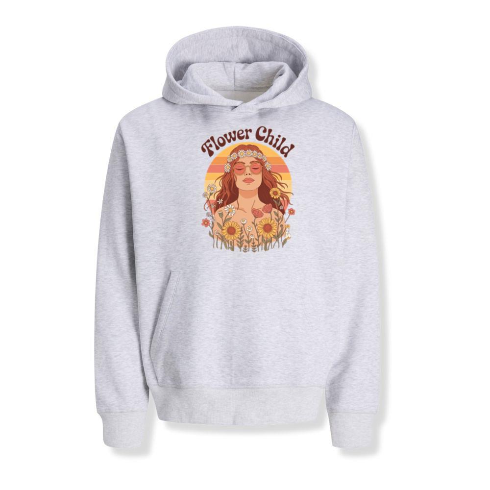 Flower Child Hippie Girl Retro Floral Graphic Hoodies