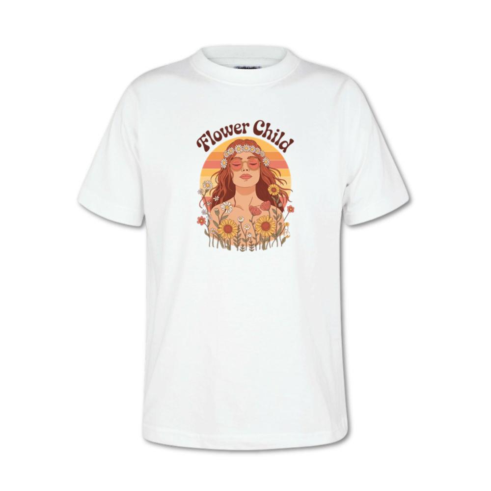 Flower Child Hippie Girl Retro Floral Graphic T-Shirts