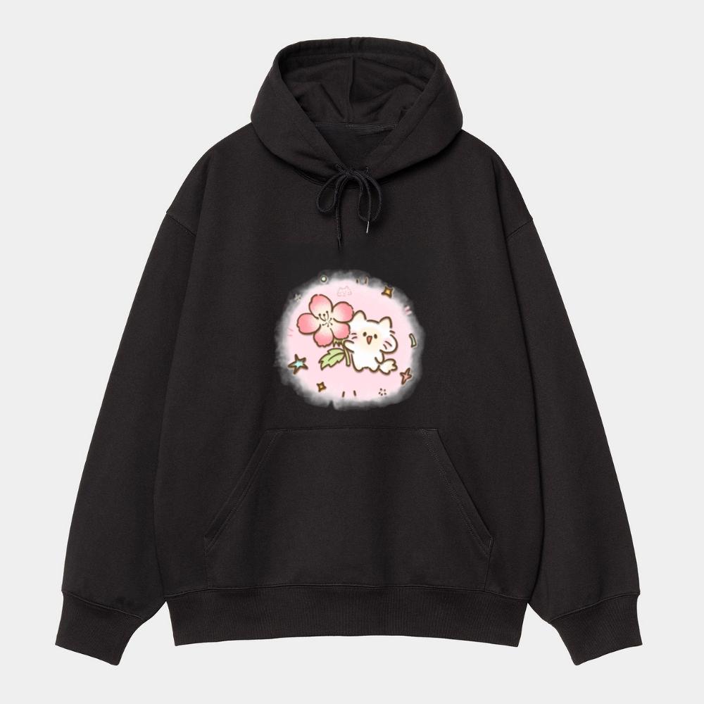 Flower Gifting Kitty Hoodie