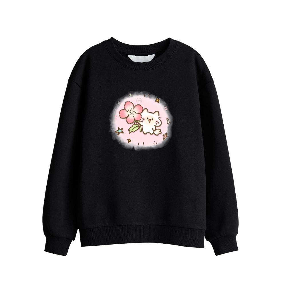 Flower Gifting Kitty Sweatshirts