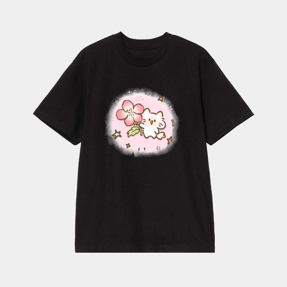 Flower Gifting Kitty T-Shirt