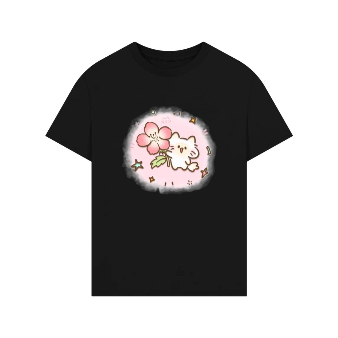 Flower Gifting Kitty T-Shirt