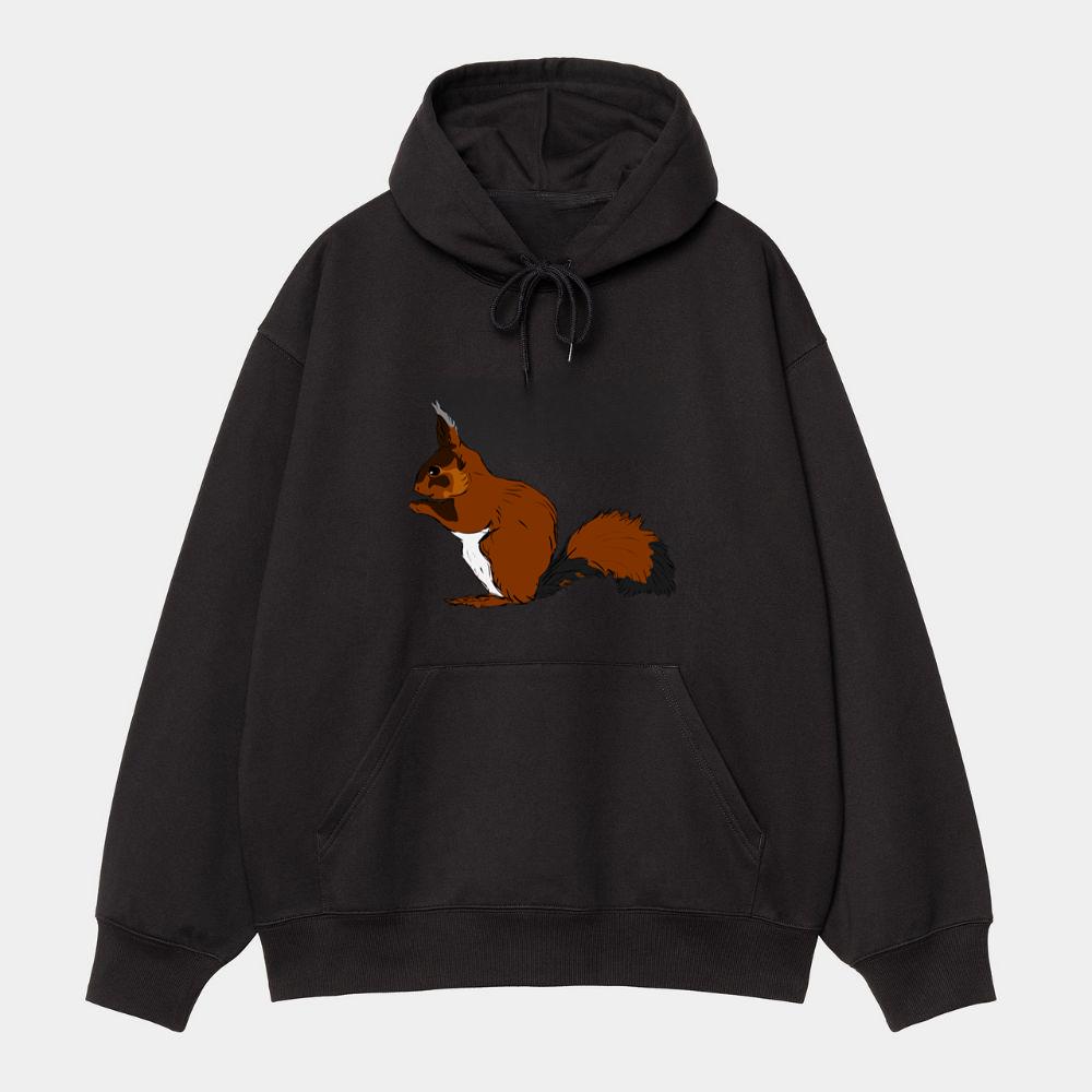 Fluffy Brown Forest Squirrel Hoodie
