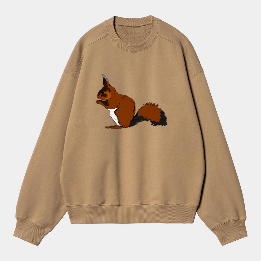 Fluffy Brown Forest Squirrel Sweatshirt