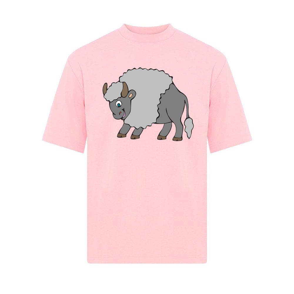 Fluffy Gray Cartoon Ox T-Shirts