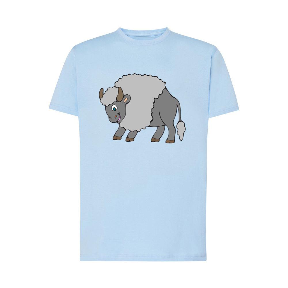 Fluffy Gray Cartoon Ox T-Shirts