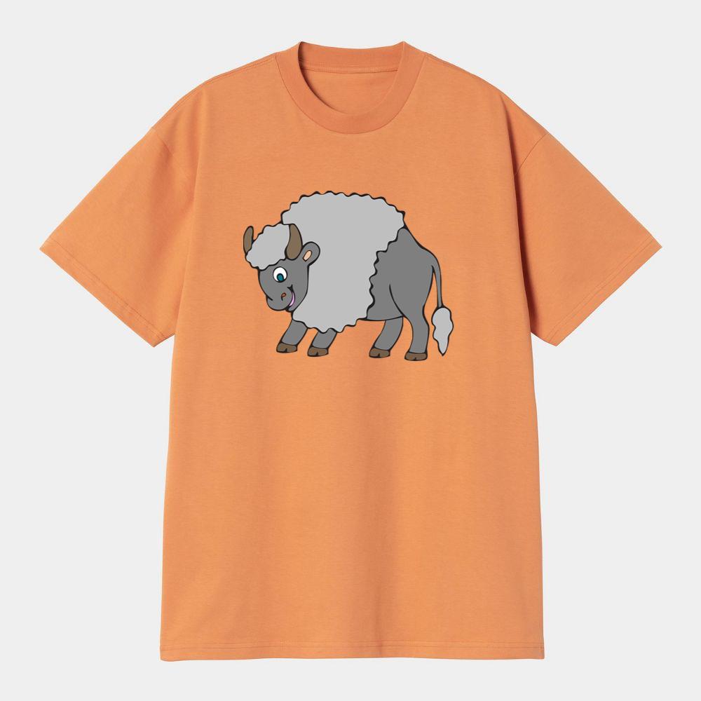 Fluffy Gray Cartoon Ox T-Shirts