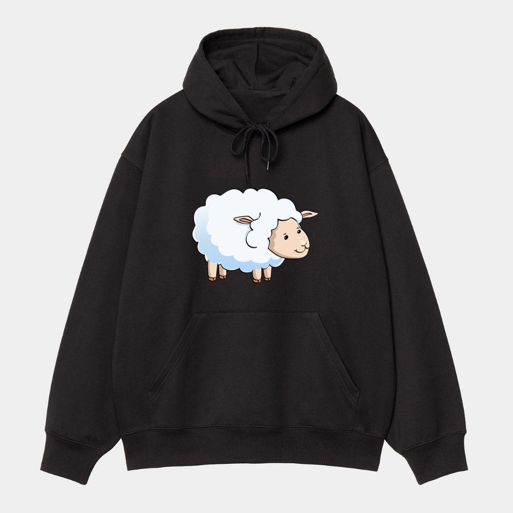 Fluffy Sheep with Big Wool Hoodie