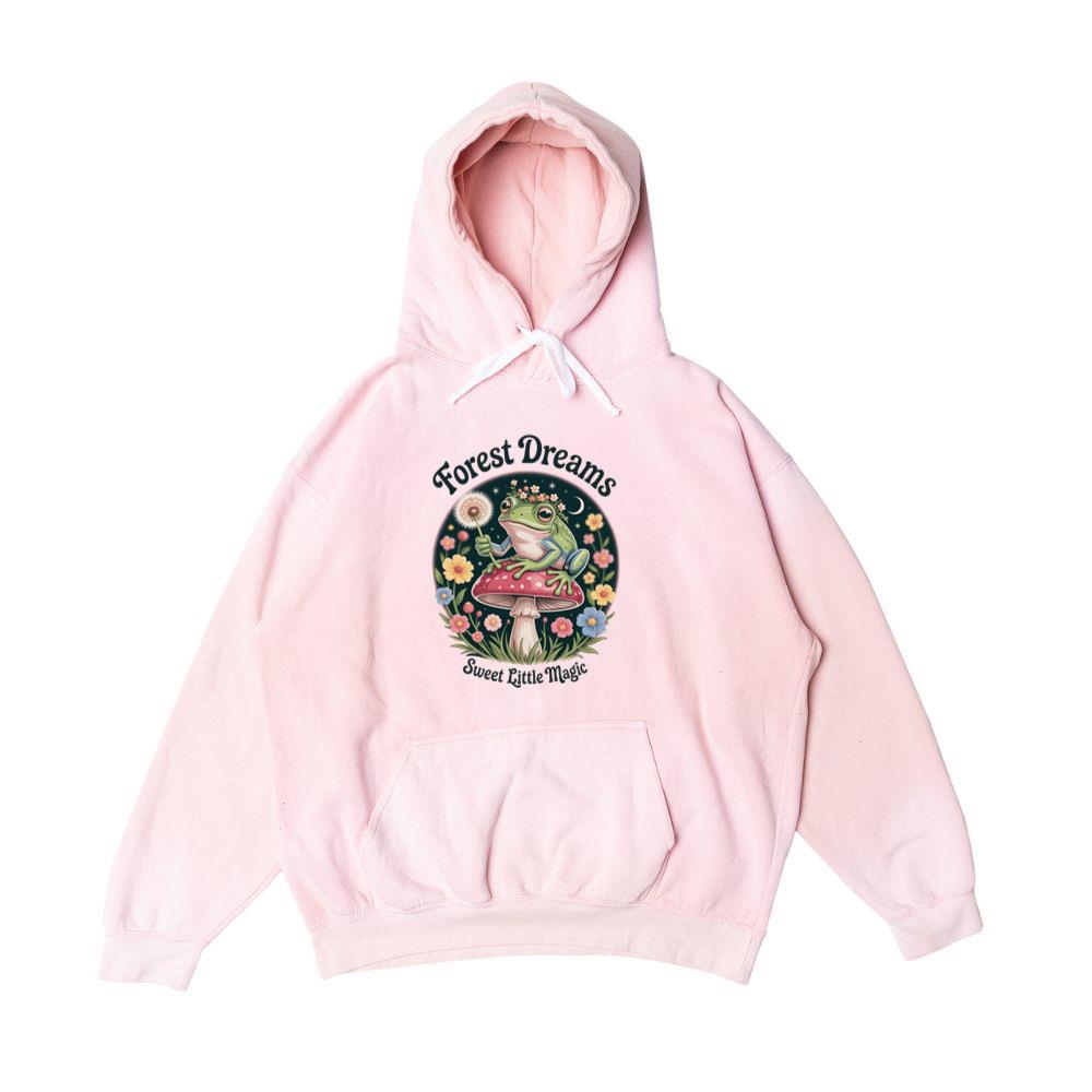 Forest Dreams Frog Fairycore Magic Retro Design Hoodie