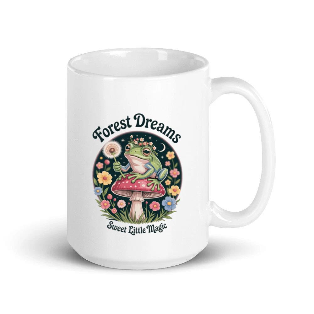 Forest Dreams Frog Fairycore Magic Retro Design Mug