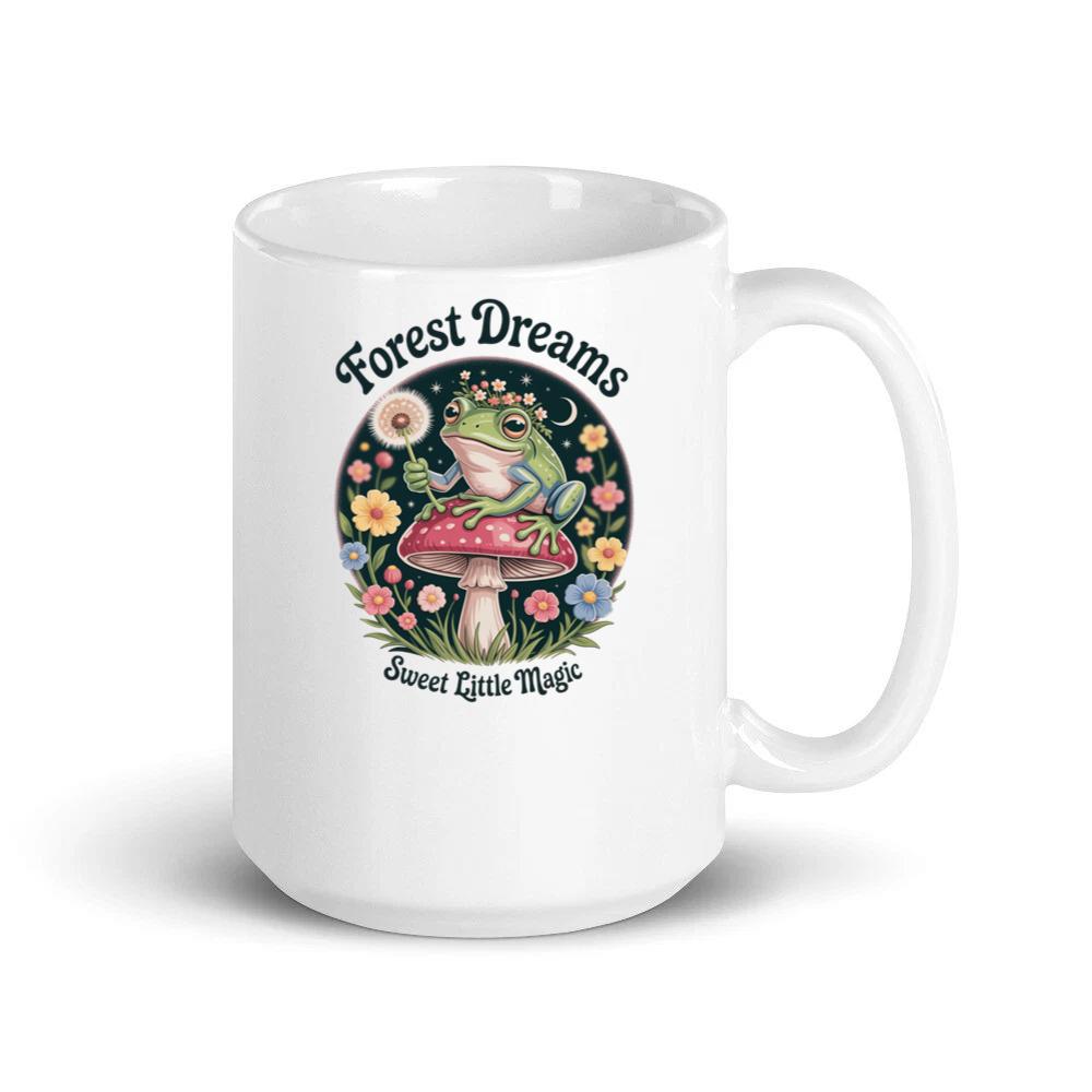 Forest Dreams Frog Fairycore Magic Retro Design Mug