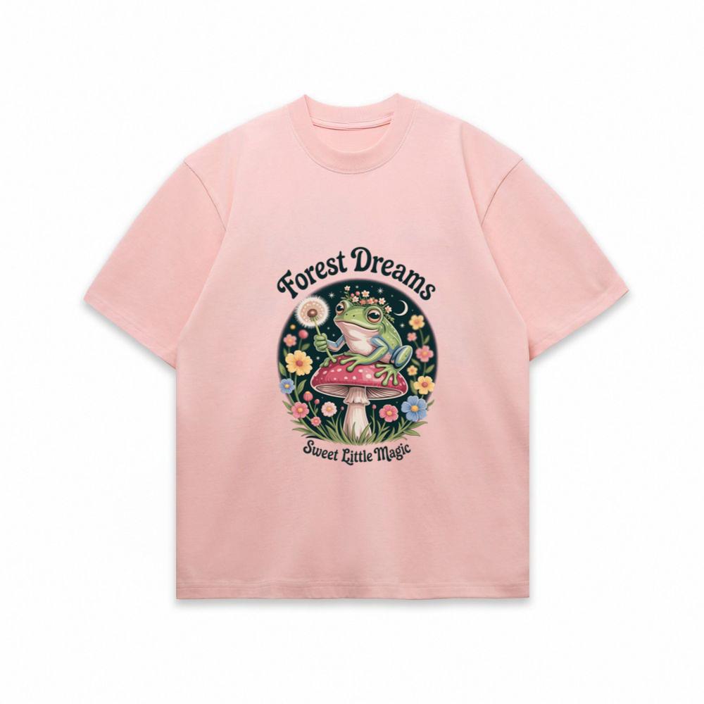 Forest Dreams Frog Fairycore Magic Retro Design T-Shirt