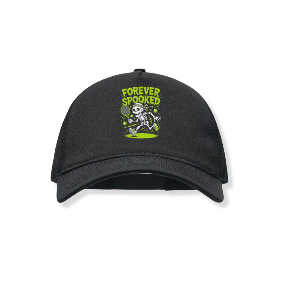 Forever Spooked Skeleton Tennis Funny Graphic Black Hat