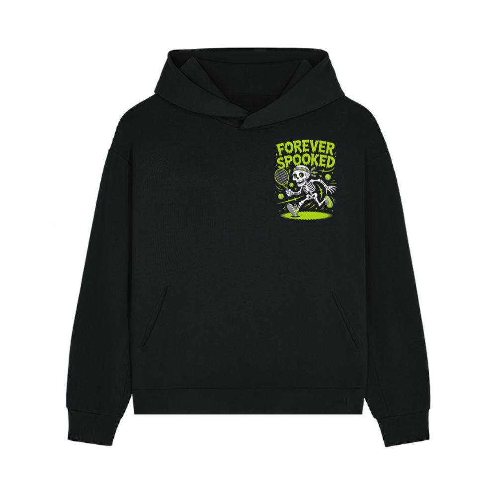 Forever Spooked Skeleton Tennis Funny Graphic Hoodie