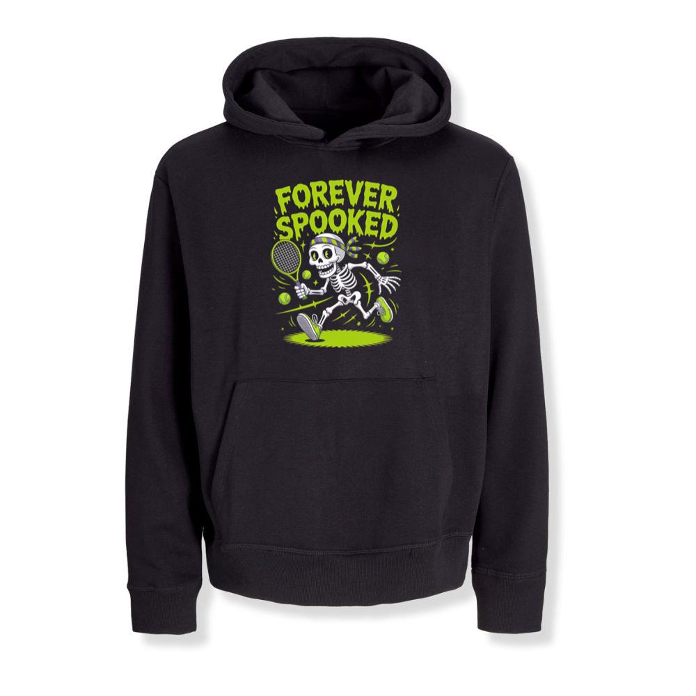 Forever Spooked Skeleton Tennis Funny Graphic Hoodies