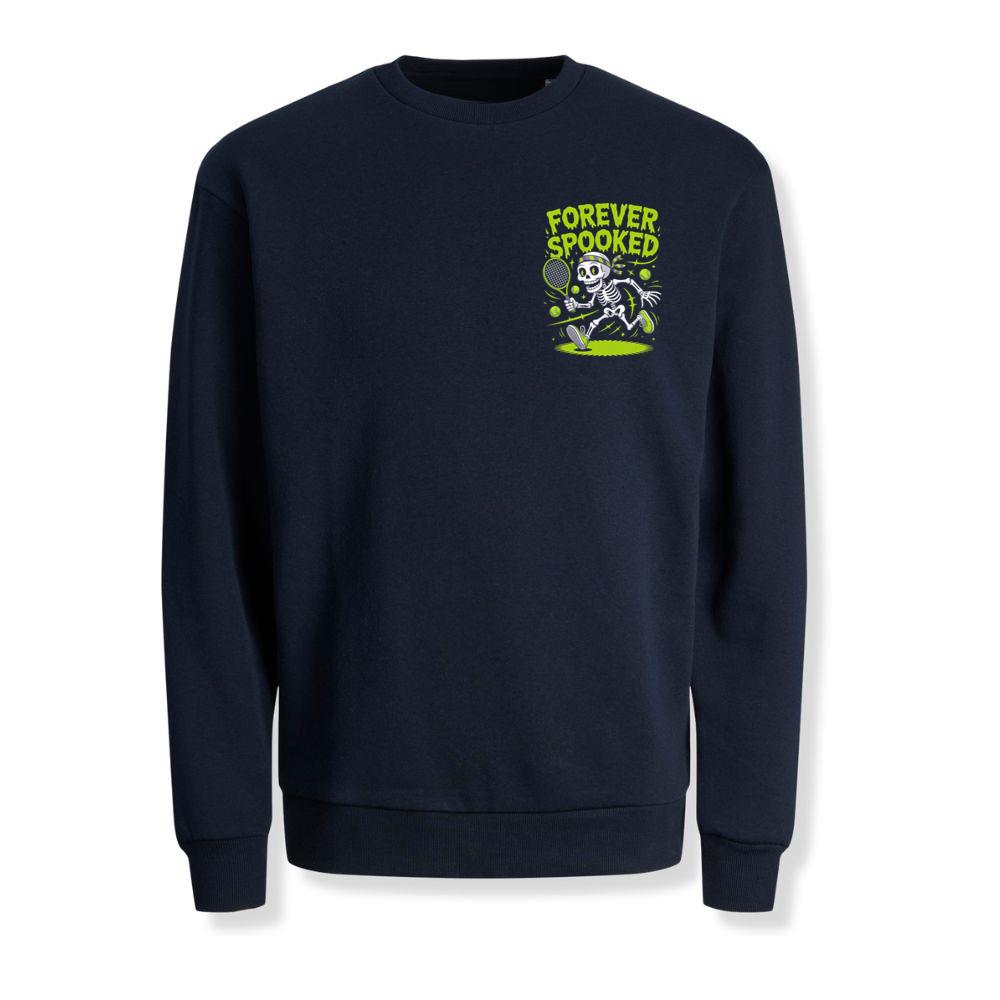 Forever Spooked Skeleton Tennis Funny Graphic Sweatshirts