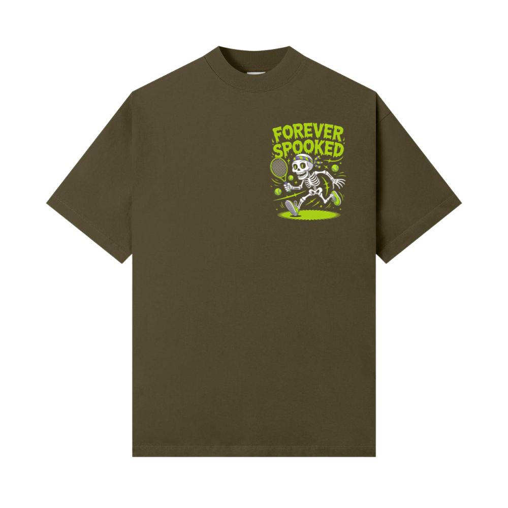 Forever Spooked Skeleton Tennis Funny Graphic T-Shirt - Ảnh 3
