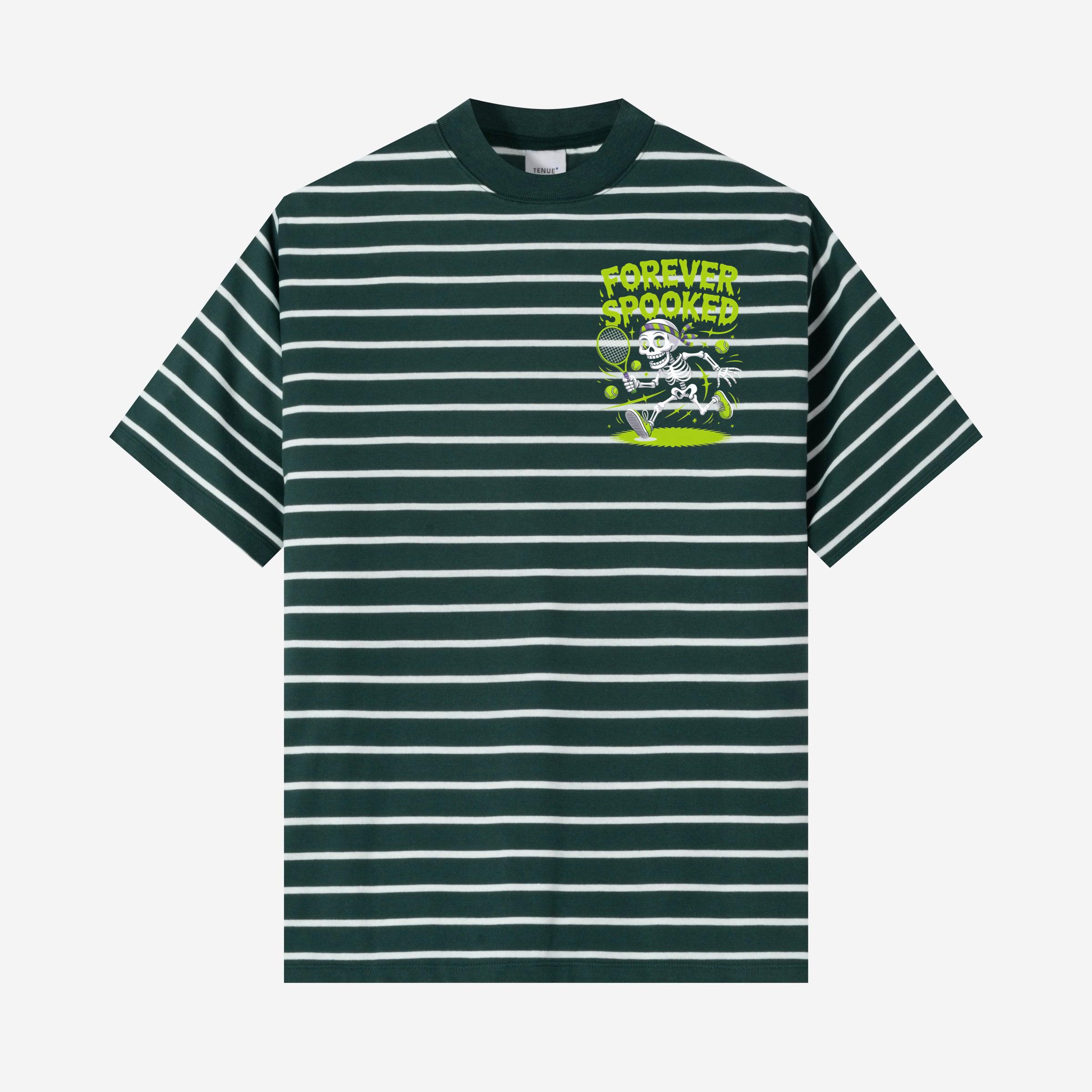 Forever Spooked Skeleton Tennis Funny Graphic T-Shirt - Image 2