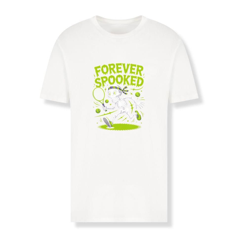 Forever Spooked Skeleton Tennis Funny Graphic T-Shirts