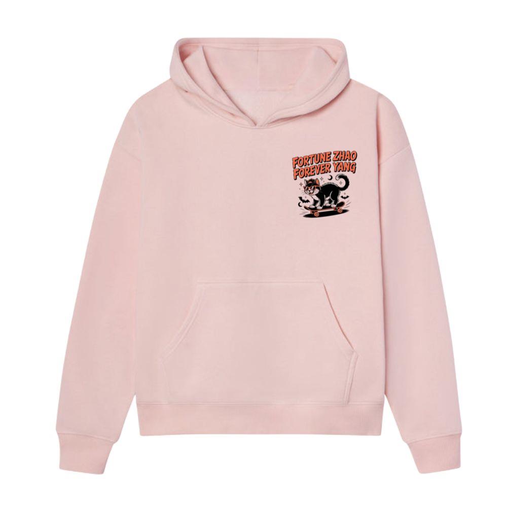 Fortune Zhao Forever Yang Cat Skateboard Design Hoodie