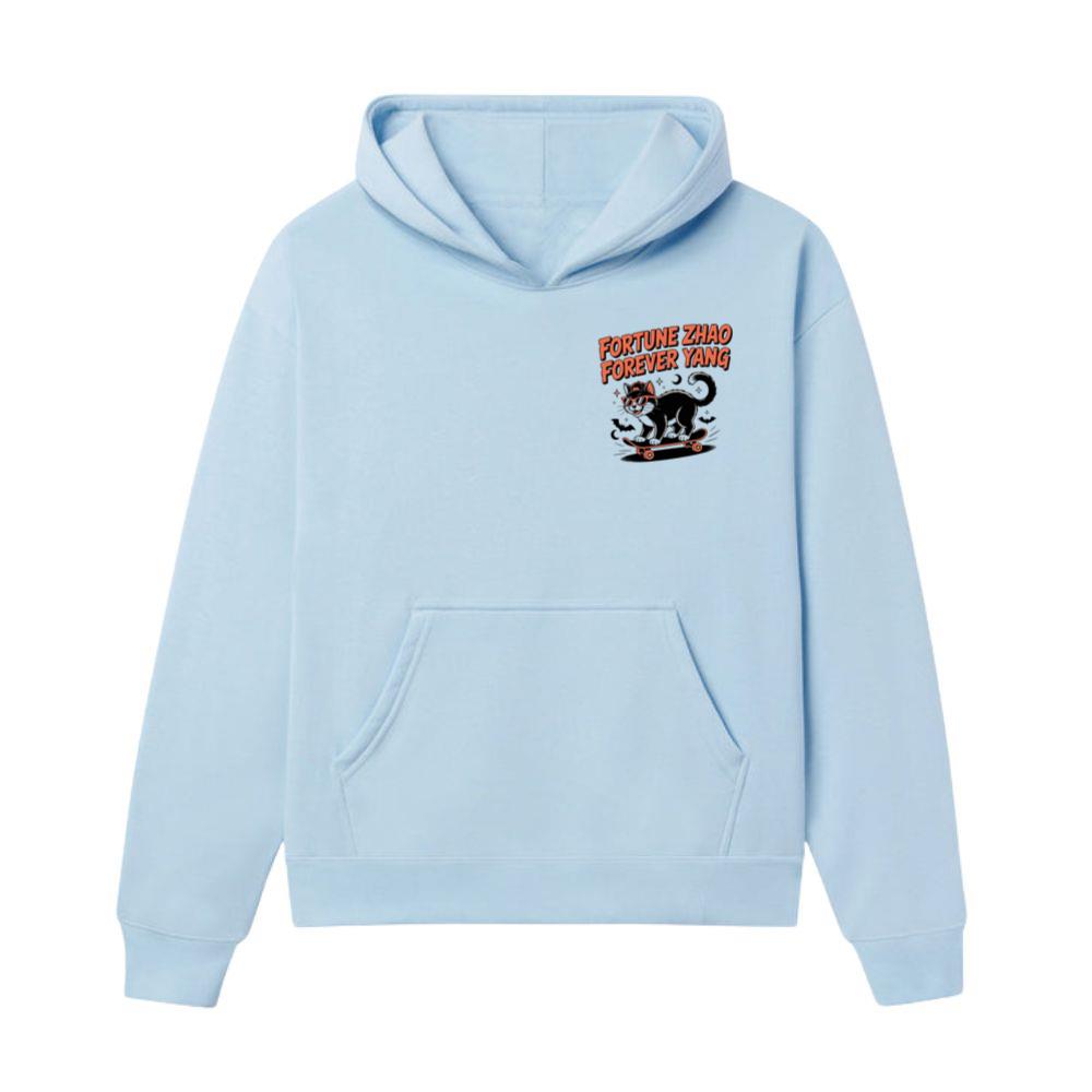Fortune Zhao Forever Yang Cat Skateboard Design Hoodie