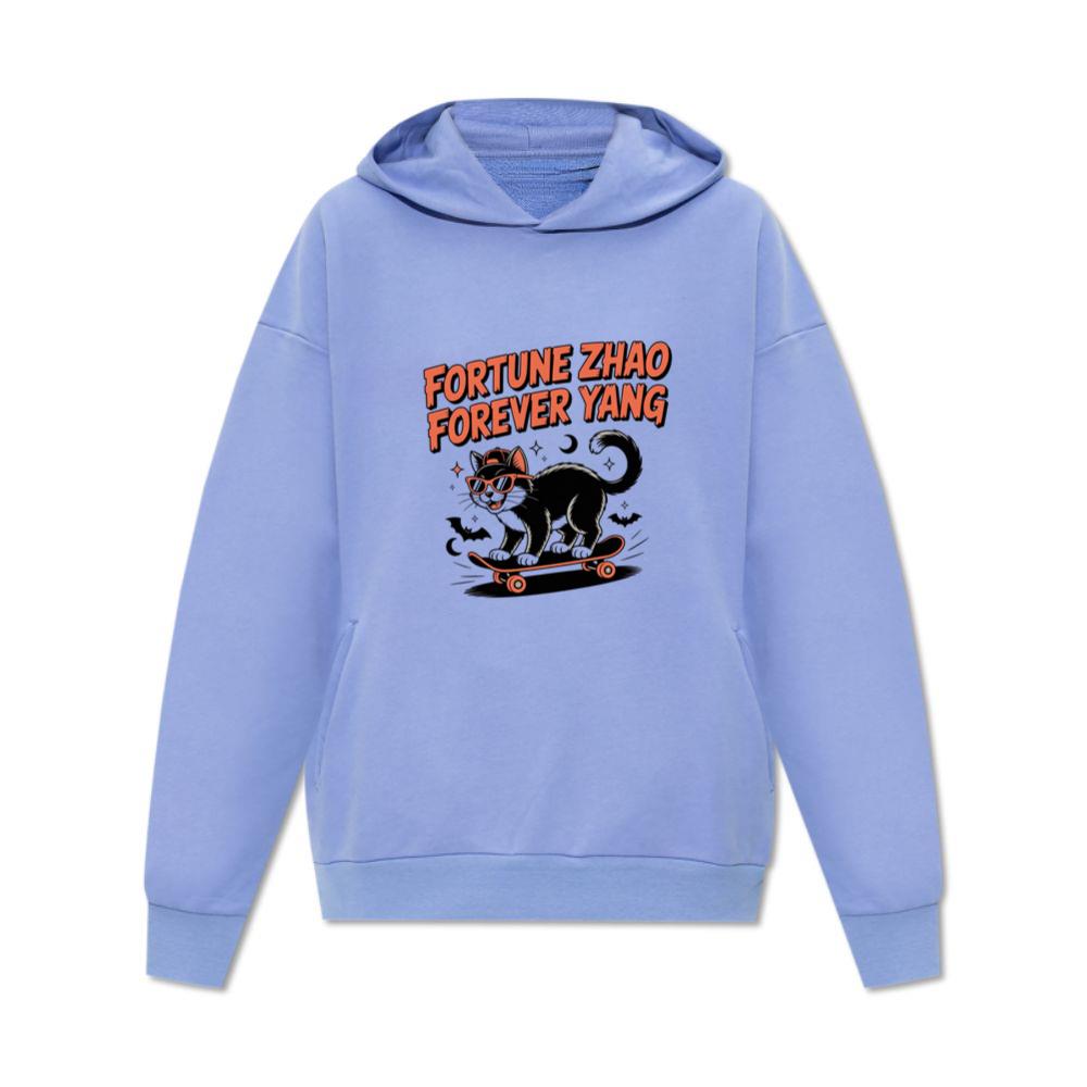 Fortune Zhao Forever Yang Cat Skateboard Design Hoodie