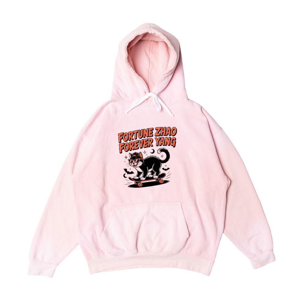 Fortune Zhao Forever Yang Cat Skateboard Design Hoodie