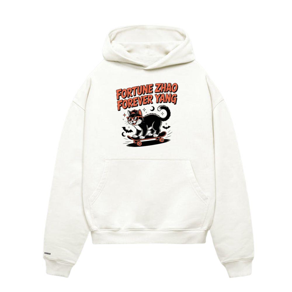 Fortune Zhao Forever Yang Cat Skateboard Design Hoodies