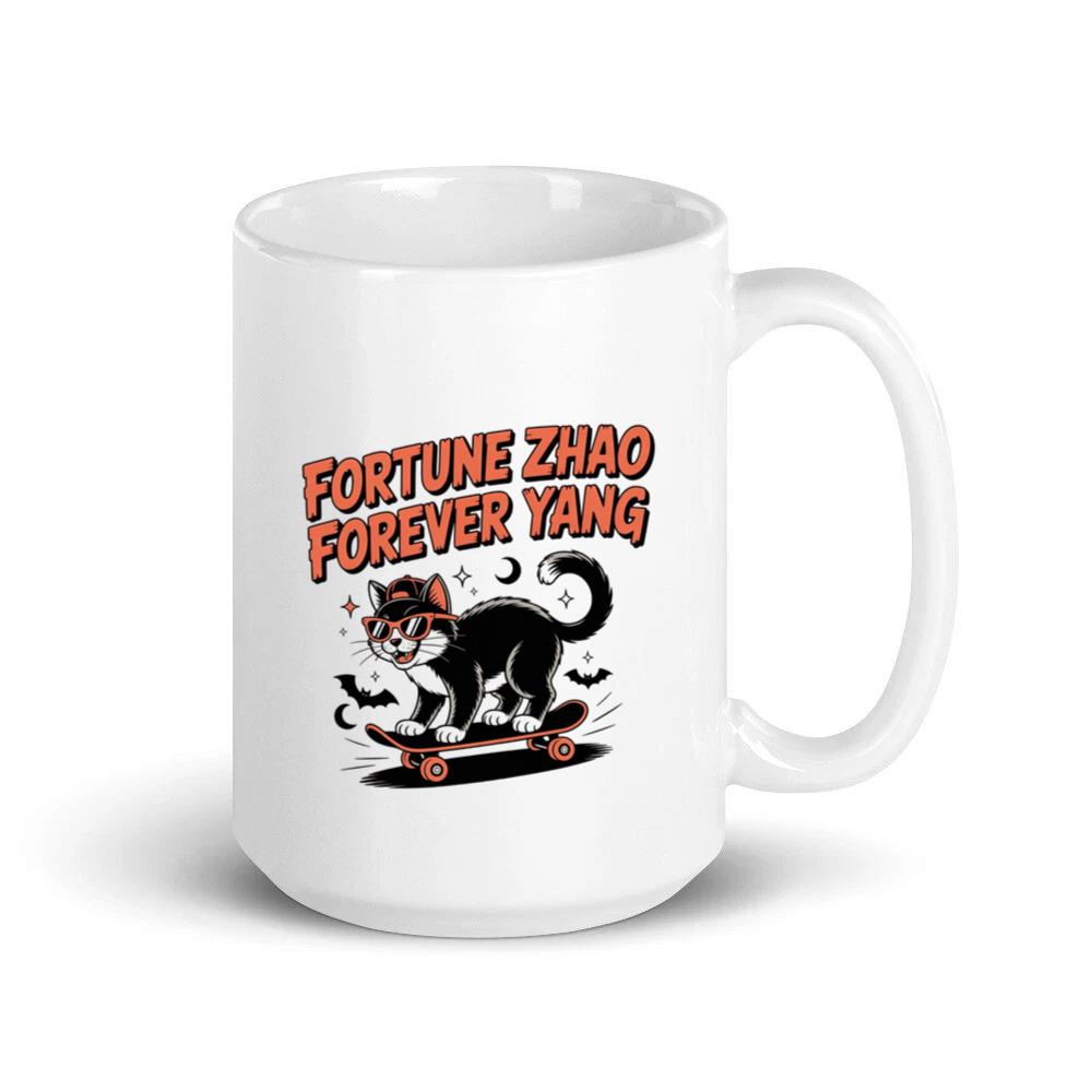 Fortune Zhao Forever Yang Cat Skateboard Design Mug