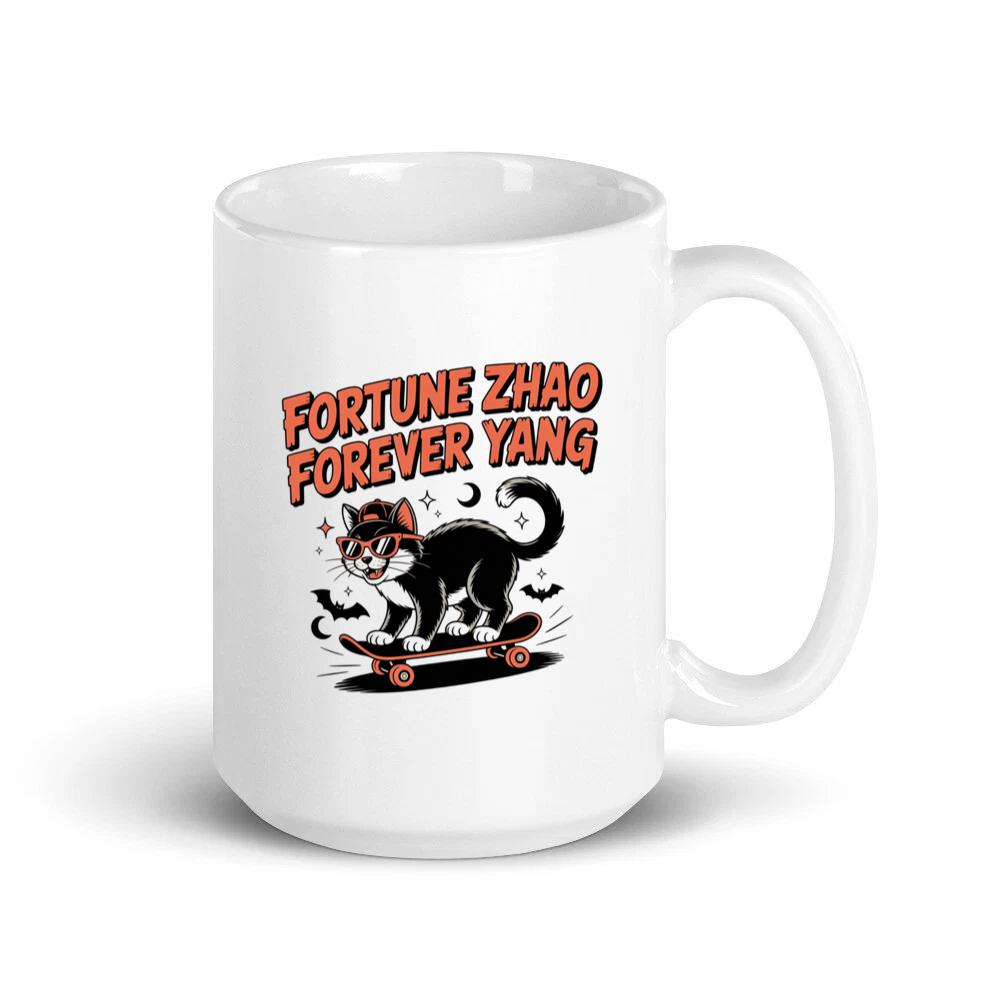 Fortune Zhao Forever Yang Cat Skateboard Design Mug