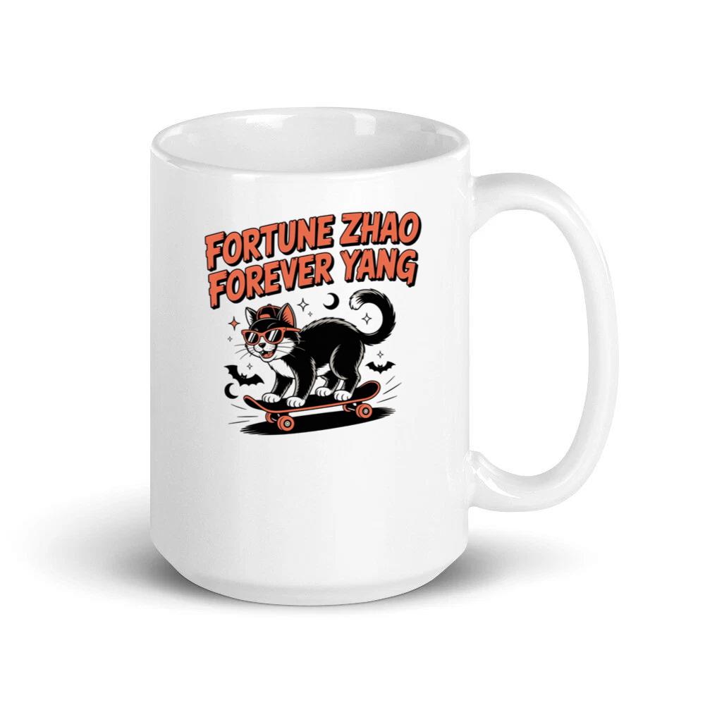 Fortune Zhao Forever Yang Cat Skateboard Design Mug