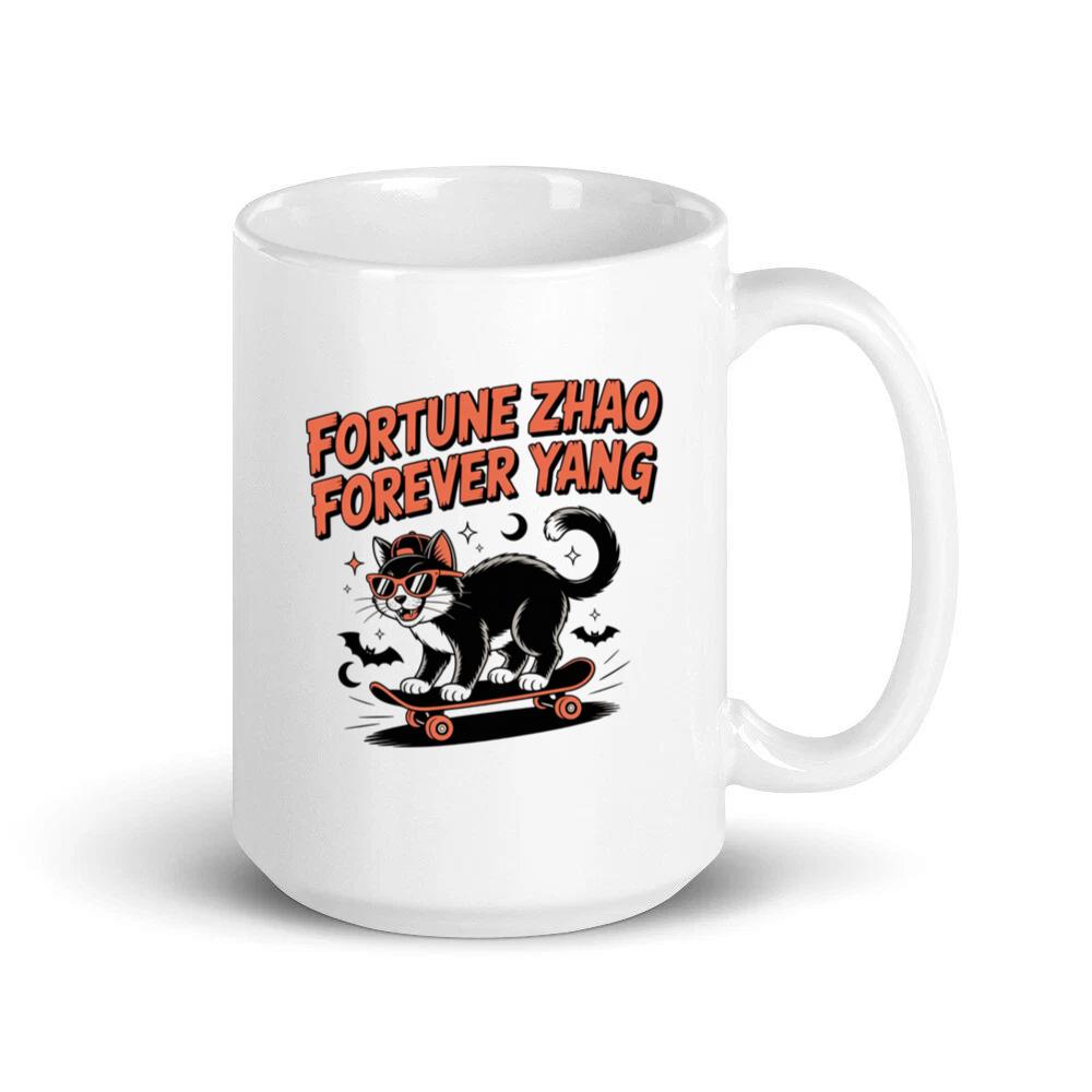 Fortune Zhao Forever Yang Cat Skateboard Design Mug
