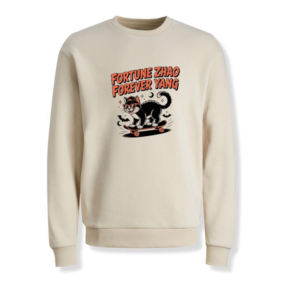 Fortune Zhao Forever Yang Cat Skateboard Design Sweatshirt - Image 2