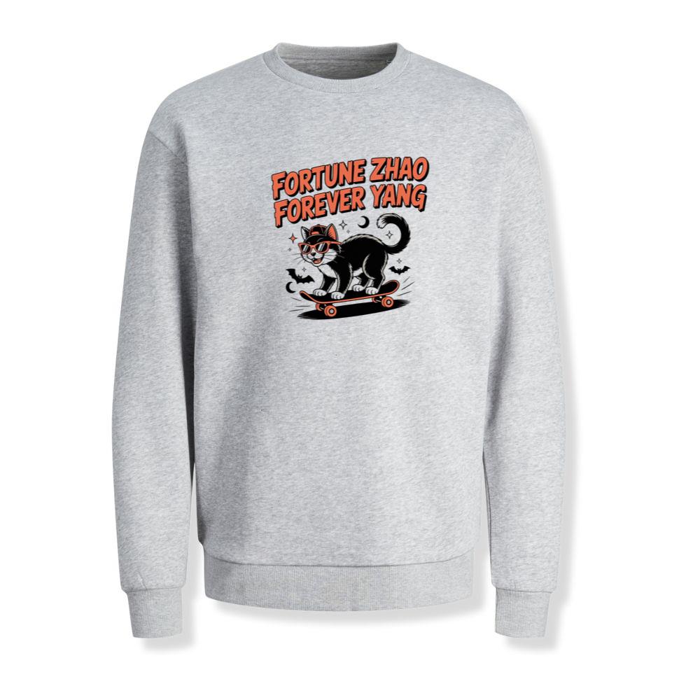 Fortune Zhao Forever Yang Cat Skateboard Design Sweatshirt