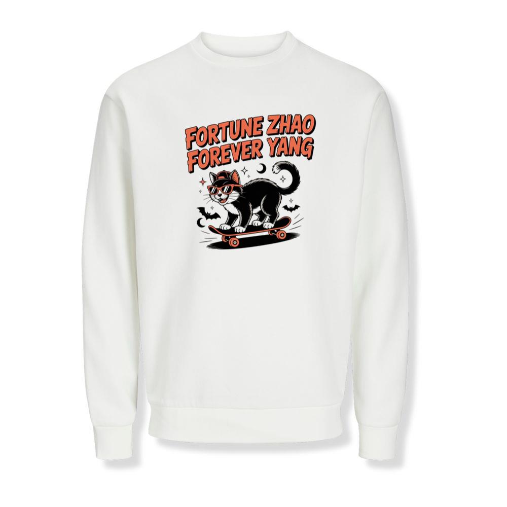 Fortune Zhao Forever Yang Cat Skateboard Design Sweatshirts