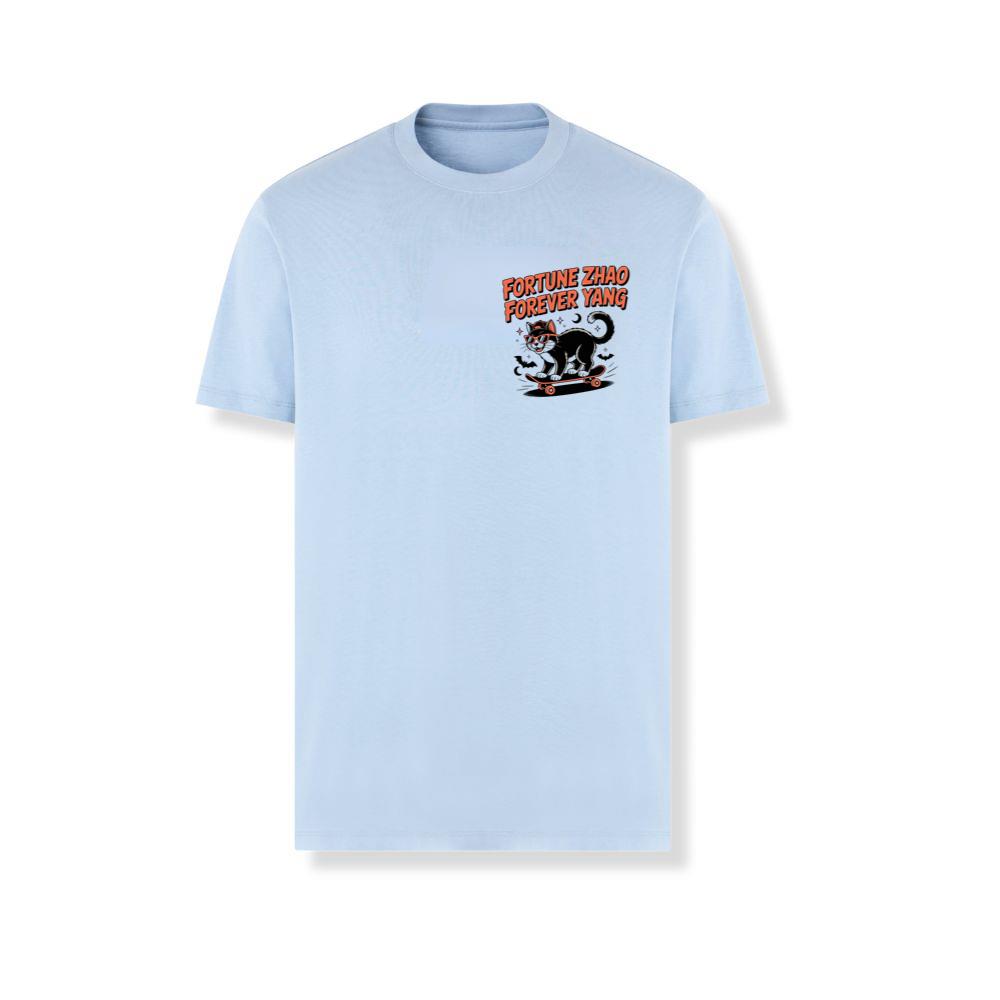 Fortune Zhao Forever Yang Cat Skateboard Design T-Shirts