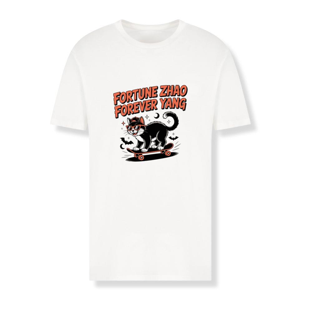 Fortune Zhao Forever Yang Cat Skateboard Design T-Shirts