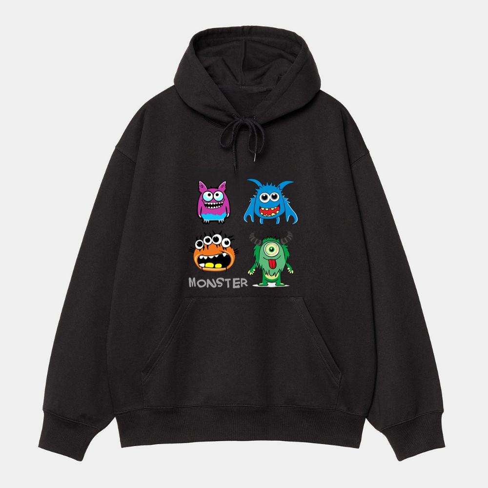 Four Funny Monsters Hoodie