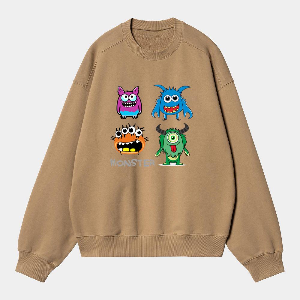 Four Funny Monsters Sweatshirt