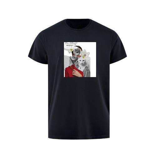 Fragmented Woman Collage with Cat and Flowers T-Shirts