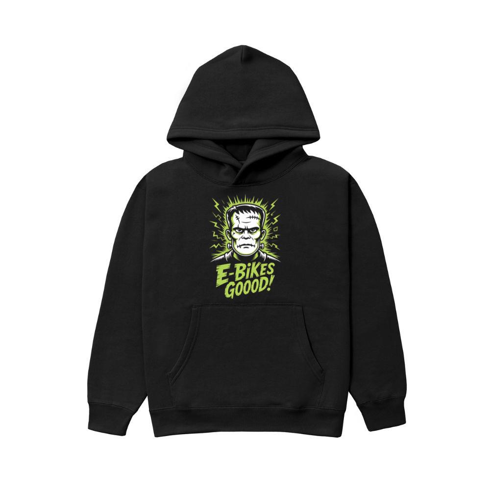 Frankenstein Monster E-Bikes Good Retro Horror Design Hoodie