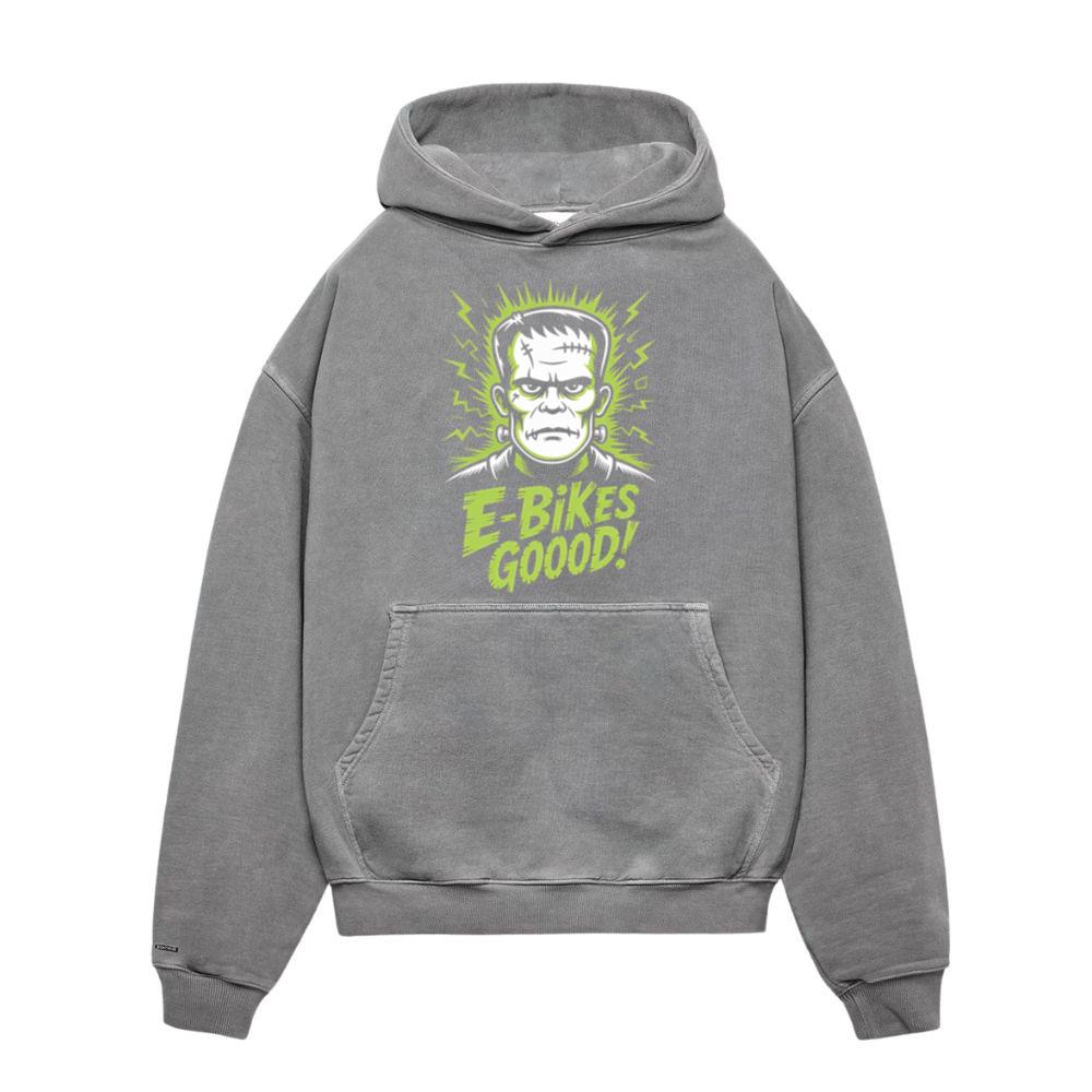 Frankenstein Monster E-Bikes Good Retro Horror Design Hoodies