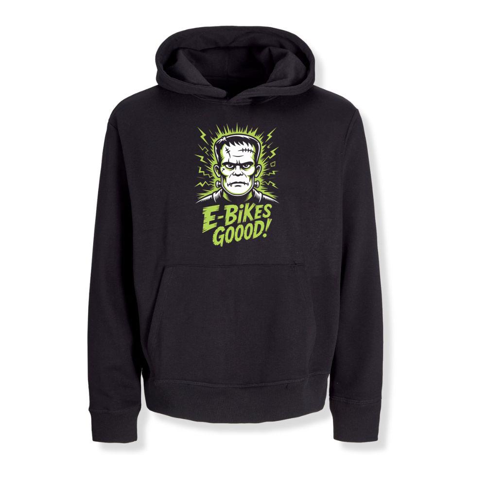 Frankenstein Monster E-Bikes Good Retro Horror Design Hoodies