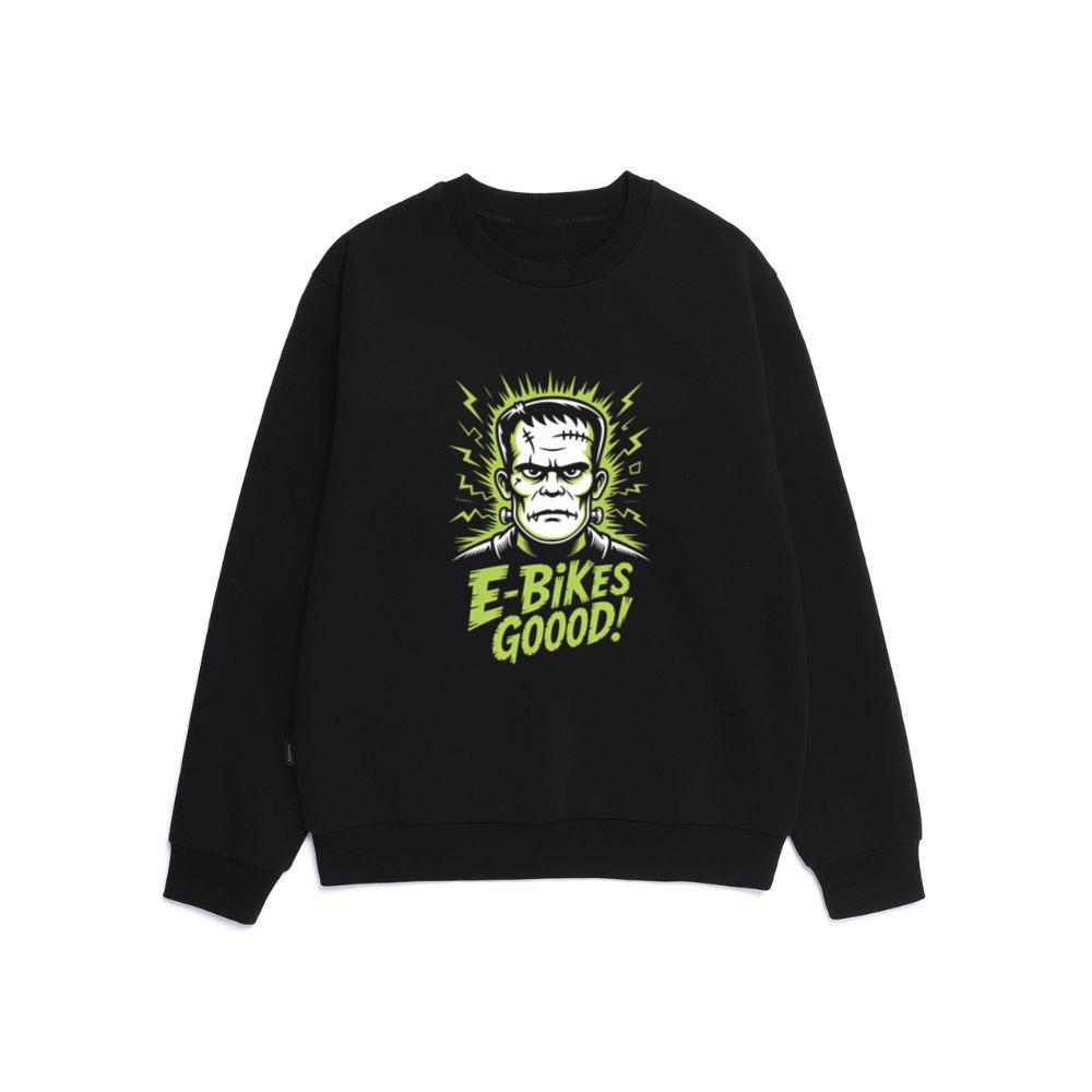 Frankenstein Monster E-Bikes Good Retro Horror Design Sweatshirt
