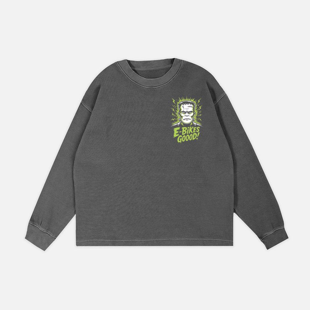 Frankenstein Monster E-Bikes Good Retro Horror Design Sweatshirt