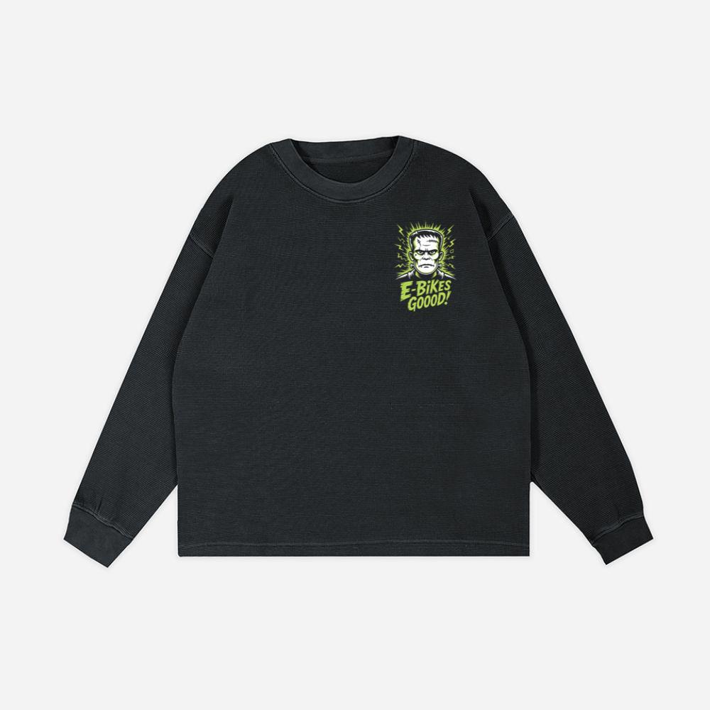 Frankenstein Monster E-Bikes Good Retro Horror Design Sweatshirt