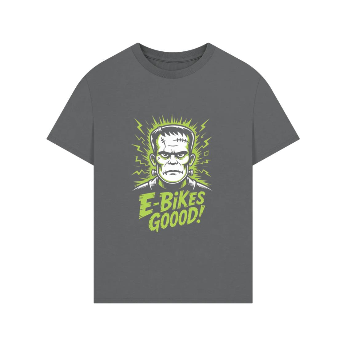 Frankenstein Monster E-Bikes Good Retro Horror Design T-Shirts
