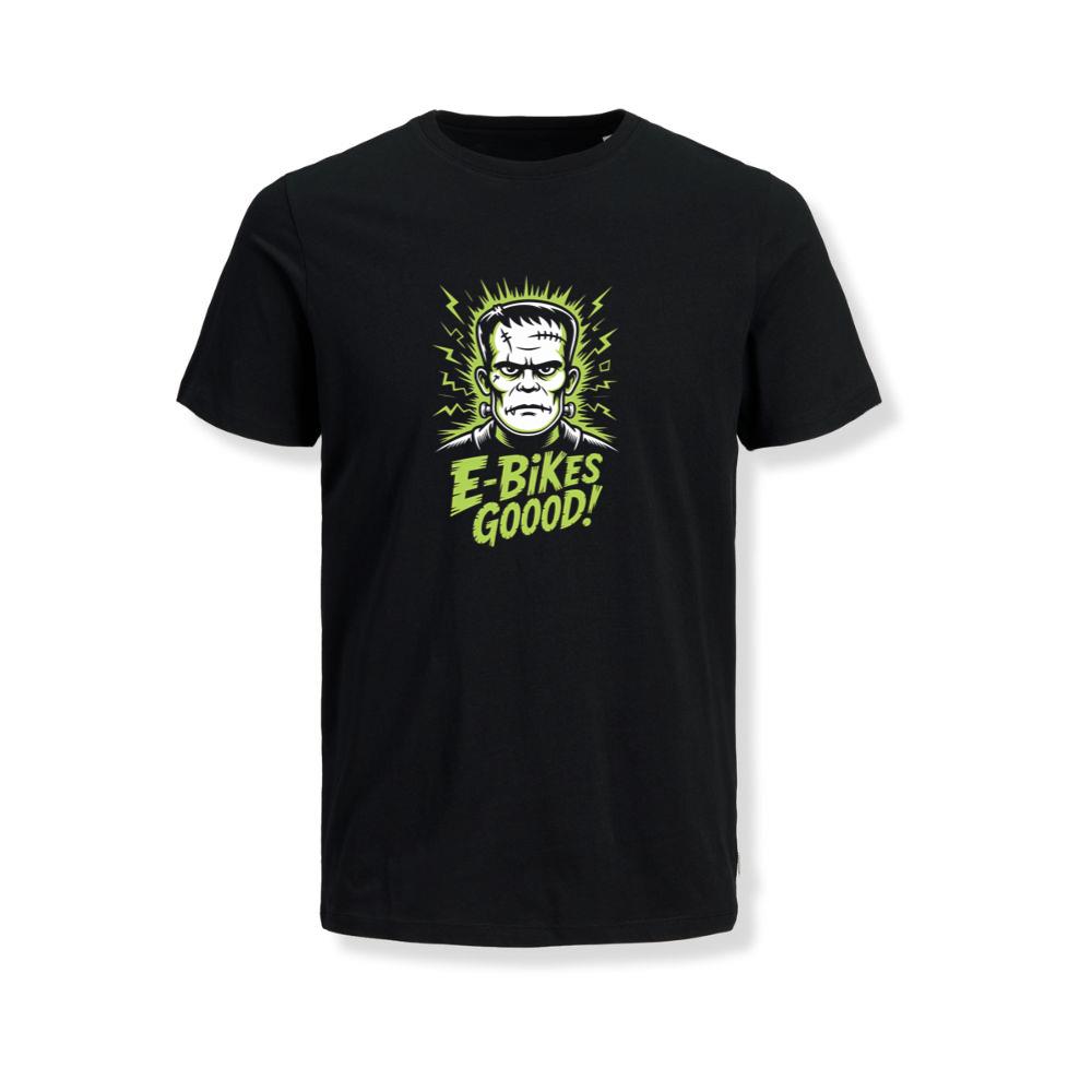 Frankenstein Monster E-Bikes Good Retro Horror Design T-Shirts
