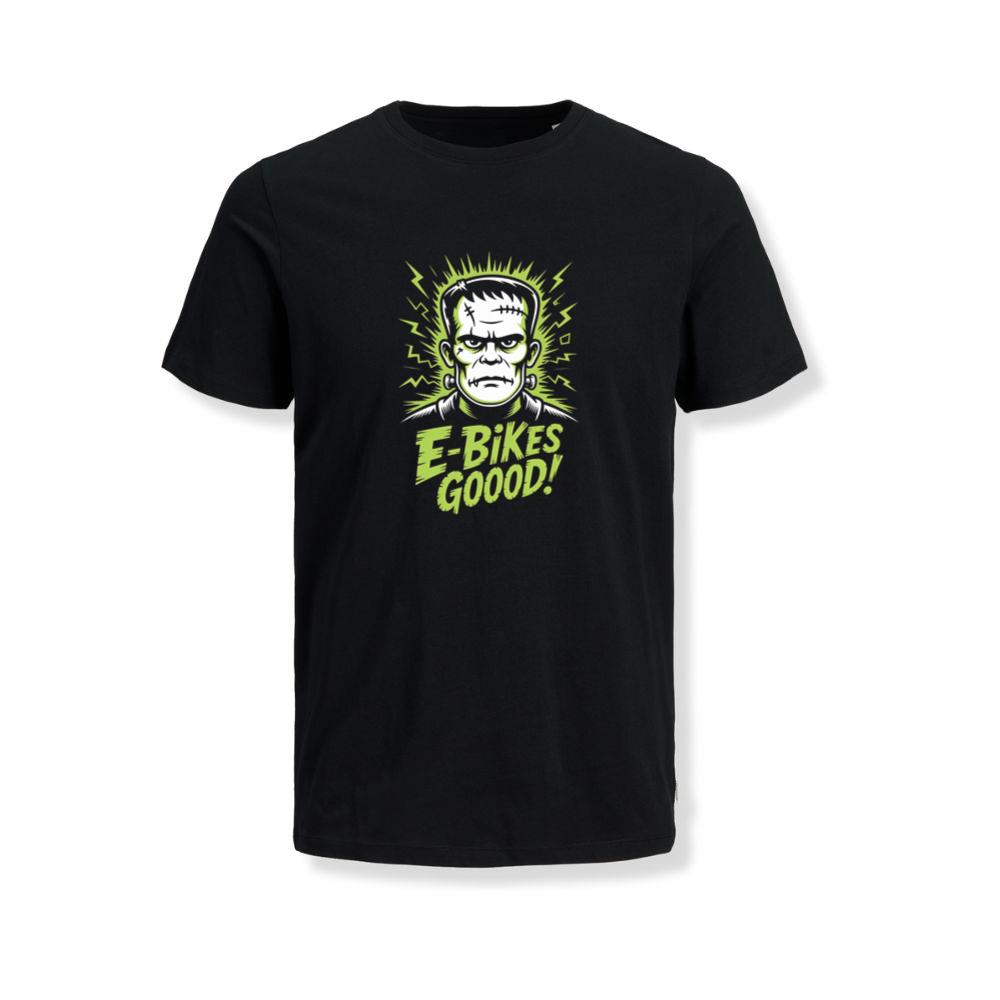 Frankenstein Monster E-Bikes Good Retro Horror Design T-Shirts